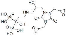 diglycidyl-(3-(3,3-bisphosphono-3-hydroxypropylamino)-2-hydroxypropyl)urazol 结构式