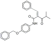 4-甲基-3-氧代-N-[4-(苄氧基)苯基]-2-(苯基-2,3,4,5,6-D<SUB>5</SUB>-亚甲基)戊酰胺 结构式