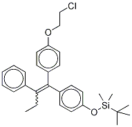 1-(2-氯乙氧基)-4-[1-[4-[[叔丁基二甲基硅烷基]氧基]苯基]-2-苯基-1-丁烯-1-基-3,3,4,4,4-D<SUB>5</SUB>]-苯 结构式