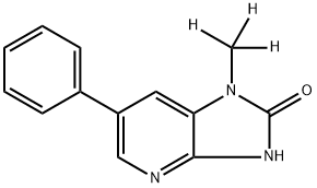 1,3-二氢-1-(三氘甲基)-6-苯基-2H-咪唑并[4,5-B]吡啶-2-酮 结构式