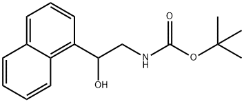 N-BOC-2-(1-萘基苯基)-2-羟基乙胺 结构式