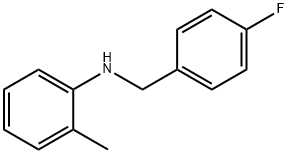 N-(4-氟苄基)-2-甲基苯胺 结构式