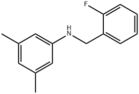 3,5-二甲基-N-(2-氟苄基)苯胺 结构式