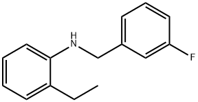 2-乙基-N-(3-氟苄基)苯胺 结构式