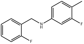 3-氟-N-(2-氟苄基)-4-甲基苯胺 结构式