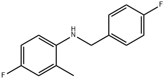 4-氟-N-(4-氟苄基)-2-甲基苯胺 结构式