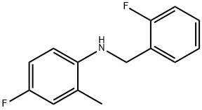 4-氟-N-(2-氟苄基)-2-甲基苯胺 结构式