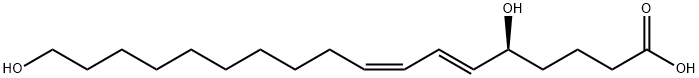 (5S,6E,8Z)-5,18-二羟基-6,8-十八碳二烯酸 结构式