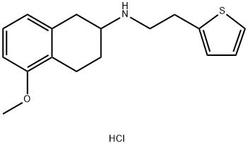 N-(1,2,3,4-四氢-5-甲氧基-2-萘基)-2-噻吩乙胺盐酸盐 结构式