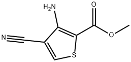 3-氨基-4-氰基噻吩-2-羧酸甲酯 结构式