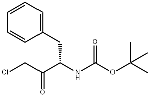 (3S)-3-(叔丁氧羰基)氨基-1-氯-4-苯基-2-丁酮 结构式