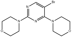 4-[5-Bromo-4-(morpholin-4-yl)pyrimidin-2-yl]morpholine 结构式