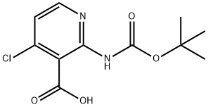 2-(TERT-BUTOXYCARBONYLAMINO)-4-CHLORONICOTINIC ACID 结构式