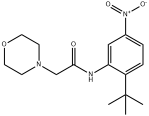 4-Morpholineacetamide, N-[2-(1,1-dimethylethyl)-5-nitrophenyl]- 结构式