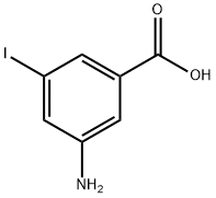 3-氨基-5-碘苯甲酸 结构式
