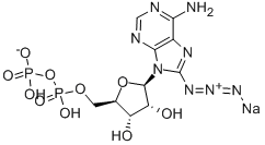 8-叠氮酰苷-5'-二磷酸钠 结构式