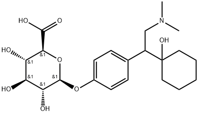 4-[2-(二甲基氨基)-1-(1-羟基环己基)乙基]苯基 BETA-D-吡喃葡糖苷酸 结构式