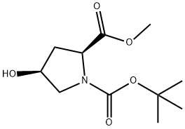 N-Boc-顺式-4-羟基-L-脯氨酸甲酯 结构式