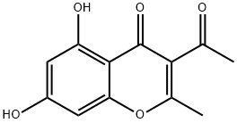 2-Methyl-3-acetyl-5,7-dihydroxy-4H-1-benzopyran-4-one 结构式