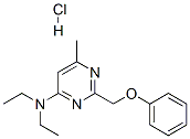N,N-diethyl-6-methyl-2-(phenoxymethyl)pyrimidin-4-amine hydrochloride 结构式