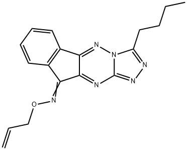 10H-INDENO[2,1-E]-1,2,4-TRIAZOLO[4,3-B][1,2,4]TRIAZIN-10-ONE, 3-BUTYL-, O-2-PROPEN-1-YLOXIME 结构式