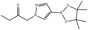1-[4-(4,4,5,5-四甲基-1,3,2-二噁硼烷-2-基)-1H-吡唑-1-基]-2-丁酮 结构式