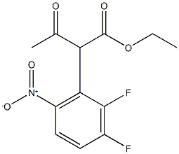 2-(2,3-二氟-6-硝基苯基)-3-氧代丁酸乙酯 结构式