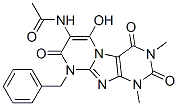 Acetamide,  N-[1,2,3,4,8,9-hexahydro-6-hydroxy-1,3-dimethyl-2,4,8-trioxo-9-(phenylmethyl)pyrimido[2,1-f]purin-7-yl]- 结构式