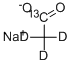 乙酸-1-13C-2,2,2-D3 钠盐 结构式