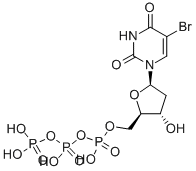 5-溴-2'-脱氧尿苷-5'-三磷酸钠盐 结构式