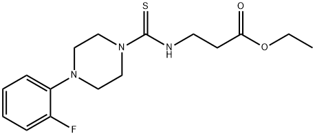 ethyl 3-({[4-(2-fluorophenyl)piperazino]carbothioyl}amino)propanoate 结构式