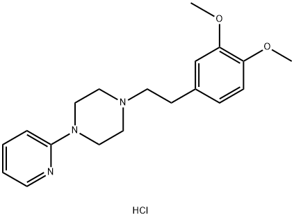 1-[2-(3,4-dimethoxyphenyl)ethyl]-4-pyridin-2-yl-piperazine hydrochlori de 结构式