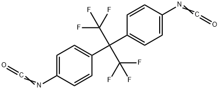 2,2-双(4-异氰酸苯基)六氟丙烷 结构式