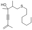 6-HEPTEN-4-YN-3-OL, 1-(HEPTYLTHIO)-2,3,6-TRIMETHYL- 结构式
