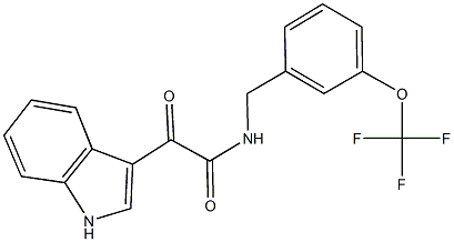 2-(1H-indol-3-yl)-2-oxo-N-[3-(trifluoromethoxy)benzyl]acetamide 结构式