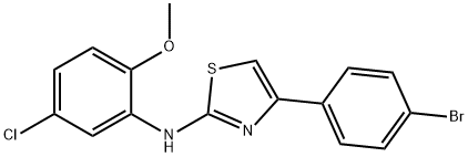 4-(4-bromophenyl)-N-(5-chloro-2-methoxyphenyl)-1,3-thiazol-2-amine 结构式