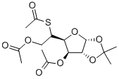 3,6-二-O-乙酰基-5-S-乙酰基-5-脱氧-1,2-O-异亚丙基-Α-D-呋喃葡萄糖 结构式
