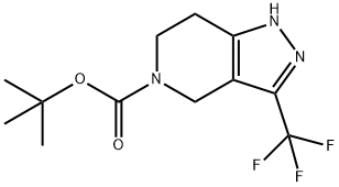 TERT-BUTYL 3-(TRIFLUOROMETHYL)-1,4,6,7-TETRAHYDRO-5H-PYRAZOLO[4,3-C]PYRIDINE-5-CARBOXYLATE 结构式