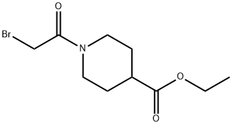 1-(2-溴乙酰基)哌啶-4-甲酸乙酯 结构式