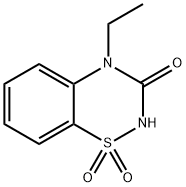 4-Ethyl-2H-1,2,4-benzothiadiazin-3(4H)-on-1,1-dioxide 结构式