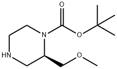 叔-丁基 (2R)-2-(甲氧基甲基)哌嗪-1-甲酸基酯 结构式