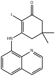 2-iodo-5,5-dimethyl-3-(8-quinolinylamino)-2-cyclohexen-1-one 结构式