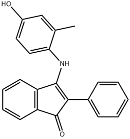 3-(4-hydroxy-2-methylanilino)-2-phenyl-1H-inden-1-one 结构式