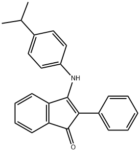 3-(4-isopropylanilino)-2-phenyl-1H-inden-1-one 结构式