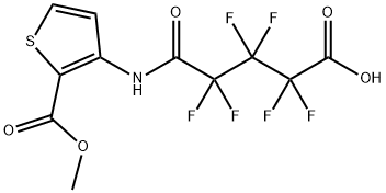 2,2,3,3,4,4-hexafluoro-5-{[2-(methoxycarbonyl)-3-thienyl]amino}-5-oxopentanoic acid 结构式