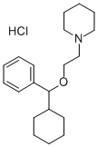 1-(2-((alpha-Cyclohexylbenzyl)oxy)ethyl)piperidine hydrochloride 结构式