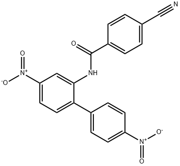 4-Cyano-N-(4,4'-dinitro(1,1'-biphenyl)-2-yl)benzamide 结构式