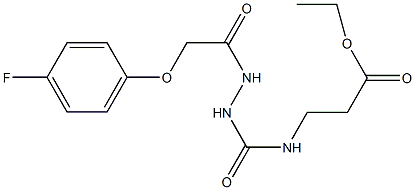3-(2-(2-(4-氟苯氧基)乙酰基)肼-1-甲酰胺基)丙酸乙酯 结构式