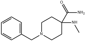 1-苄基-4-(甲氨基)哌啶-4-甲酰胺 结构式