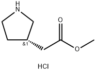 (S)-吡咯烷3-乙酸甲酯盐酸盐 结构式